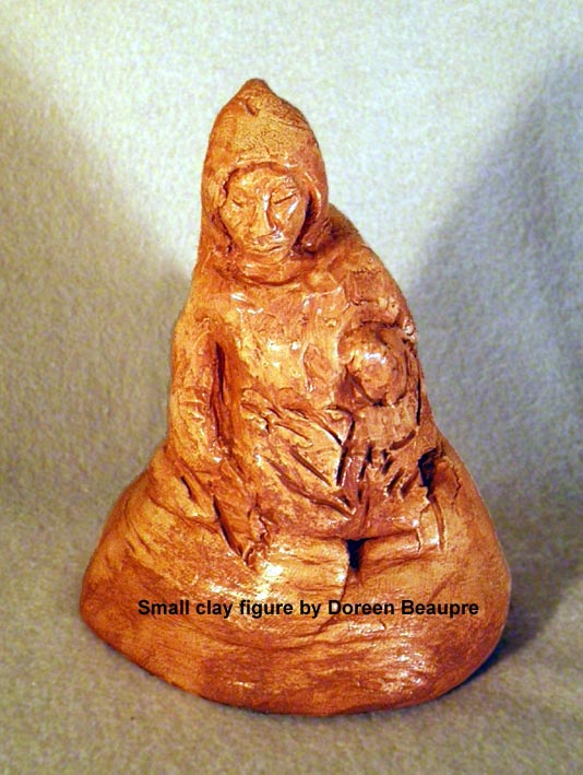 Clay figurine by Doreen Beaupre