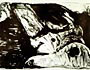 (Metal plate) Lithograph - Bathtub series by Gisele Beaupre