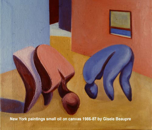 New York paintings small oil on canvas 1986-87 by Gisele Beaupre