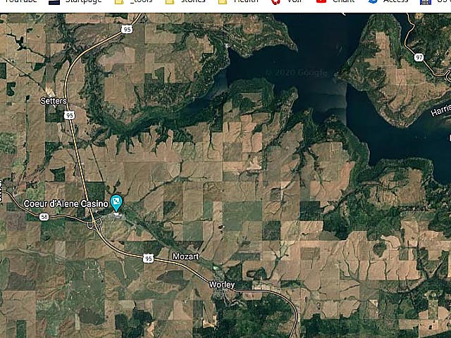 Screen Shots from Google Maps of the Northwestern USA