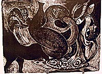 Lithograph from 1985 by Gisele Beaupre